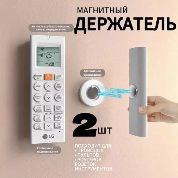 Магнитный настенный кронштейн для пульта дистанционного управления телевизором и кондиционером