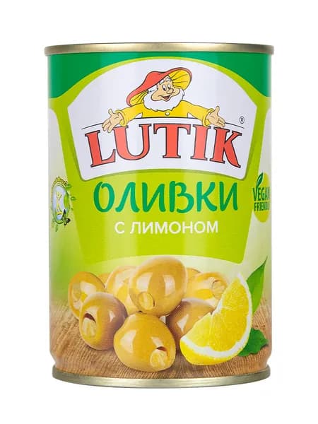 Оливки Lutik с лимоном, 280г
