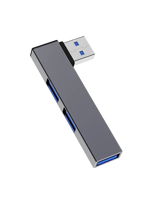 3в1 USB-C хаб для ПК, ноутбука, OTG, расширение, серый