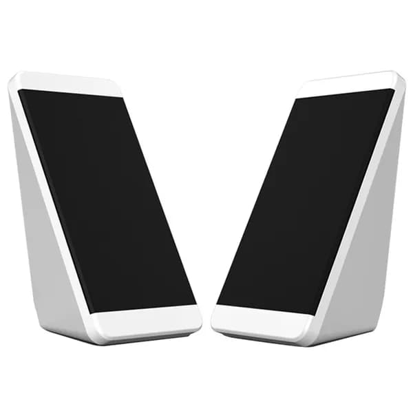 Пара usb колонок для ноутбука и компьютера из abs, миниатюрные, белые, с регулировкой громкости