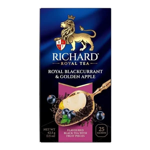 Чай черный Richard Royal смородина-яблоко в пакетиках 1,7 г х 25 шт