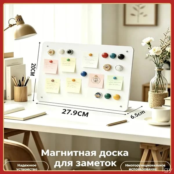 Магнитная доска для заметок Офисная настольная магнитная доска