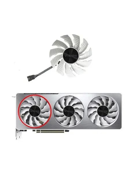 Вентилятор 82 мм ЛЕВЫЙ для видеокарт Gigabyte RTX 3070 Vision OC