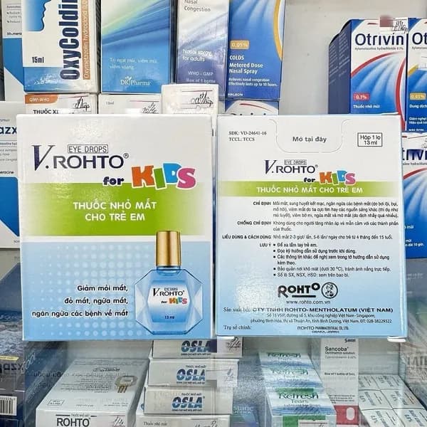 Детские глазные капли V.Rohto for Kids 13 мл от сухости, покраснения и зуда глаз у детей, безопасные при использовании гаджетов