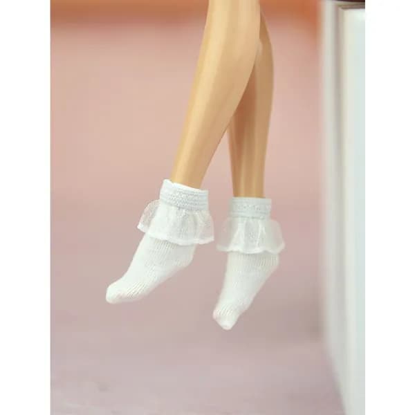 1 Пара белых коротких носков для чулок Blythe, BJD, кукол Барби
