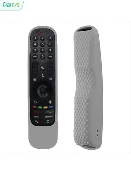Силиконовый чехол для пульта LG Smart TV AN-MR21 / MR22, противоударный, серый