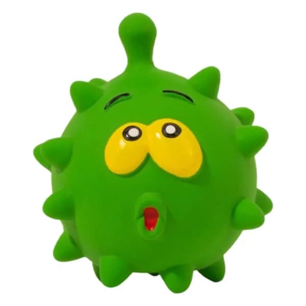 Прочная латексная игрушка для собак с улыбками, Зеленый