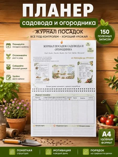 Планер садовода и огородника дневник посадок блокнот для учета растений