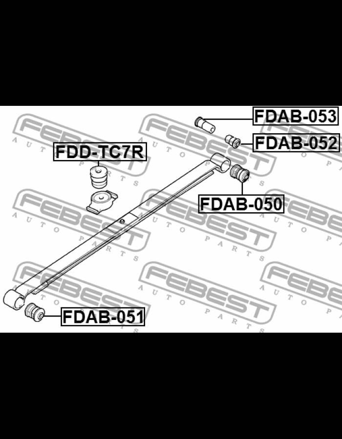 Отбойник рессоры задней зад прав лев Febest FDD-TC7R