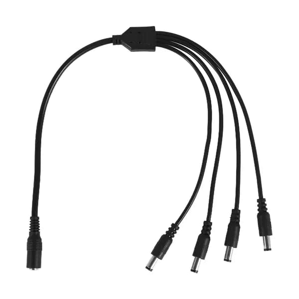 1-4 DC Power 4-портовый разветвитель питания, адаптер, кабель-адаптер для камеры видеонаблюдения