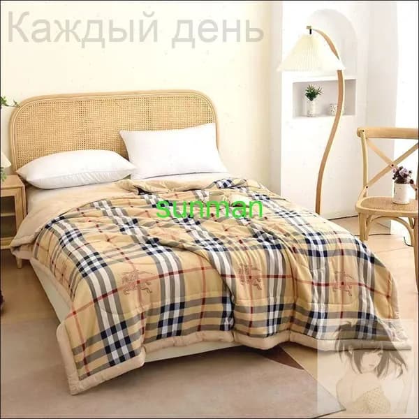 Одеяло Односпальный 150x200 см, Всесезонное, с наполнителем Хлопок, комплект из 1 шт