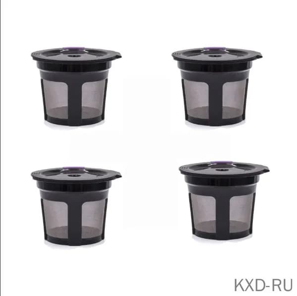 Переиспользуемая черная фильтровая чашка набор для кофемашин одиночной порции, удобная перезаполняемая капсула для кофе