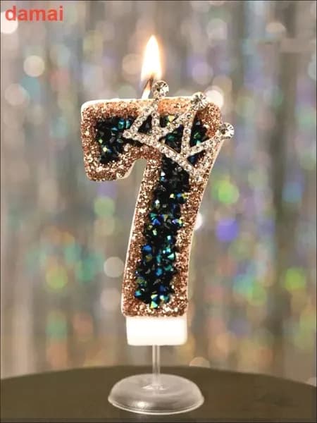 Свечи для торта цифра 7, 8 см, 1 шт
