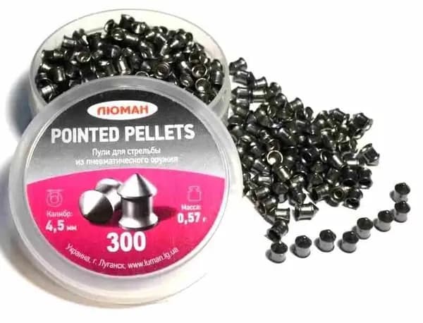 Пули ЛЮМАН Pointed pellets 4,5мм 0,57г (300 шт)