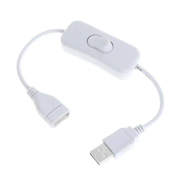 Белый удлинительный кабель USB для мужчин и женщин с переключателем 303 USB-кабеля