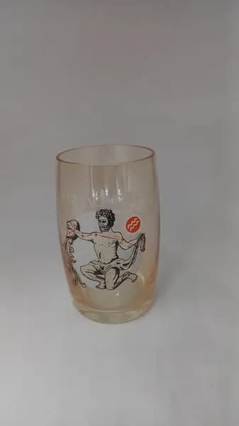 Бокал стеклянный знак зодиака Водолей, винтаж
