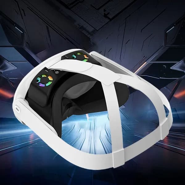 Вентилятор охлаждения для Meta Quest 3 с RGB-подсветкой и светонепроницаемой маской