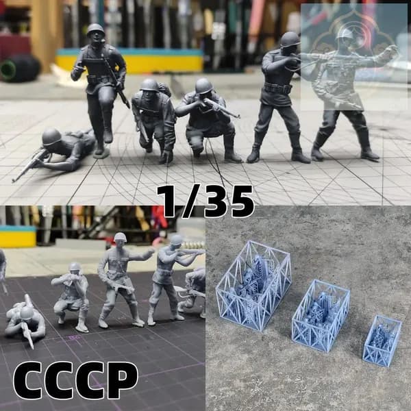 3Dпечать, фигурки солдат из смолы, модельнаборы советских или российских солдат, масштаб 135, неокрашенные, требуют самостоятельной сборки