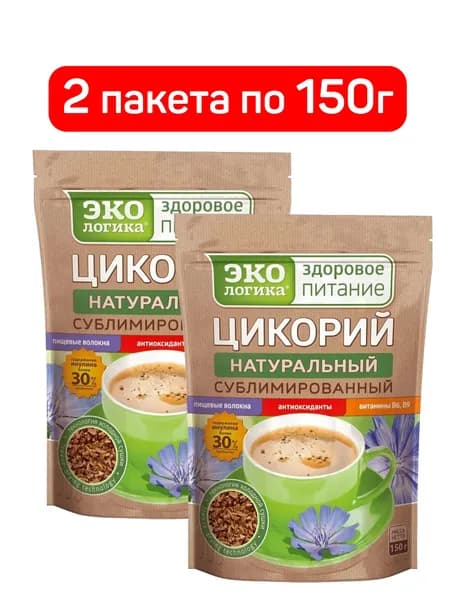 Цикорий натуральный растворимый сублимированный Экологика, 2 шт по 150 г