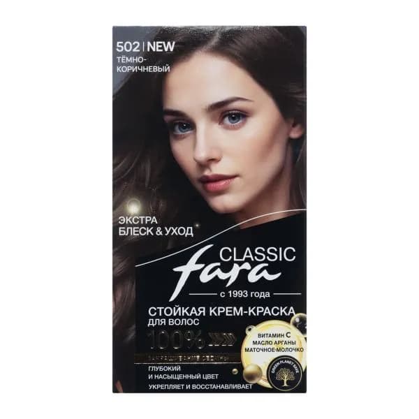 Крем-краска для волос Fara Classic 502 Темно-коричневый