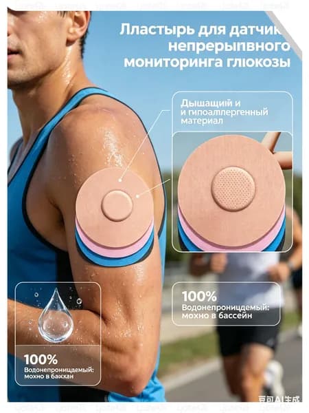 Пластырь для датчика непрерывного мониторинга глюкозы, 20 шт-фиксирующий водонепроницаемый тейп для спорта и душа, гипоаллергенный патч.