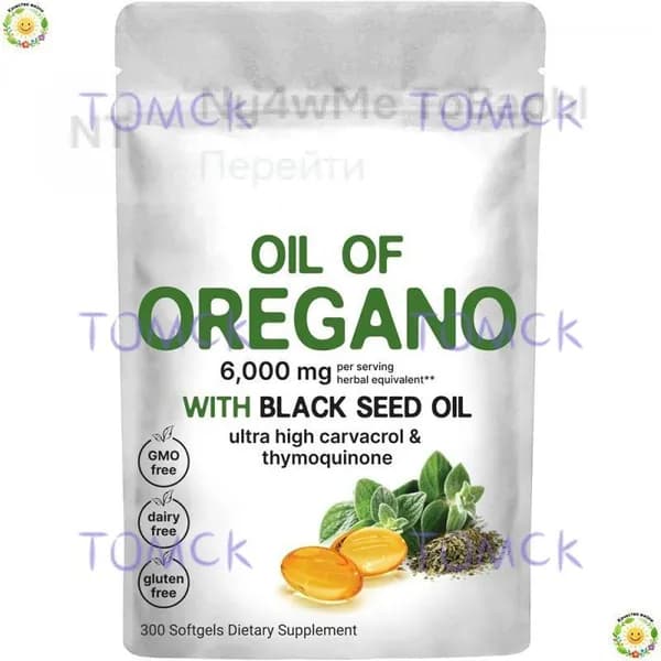 of Oregano & Black Seed Oil Высококонцентрированный комплекс с карвакролом и тимохиноном, 300 мягких капсул