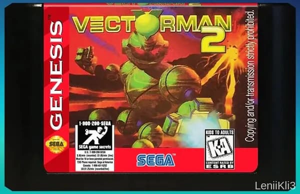 Игровой картридж для приставки 16 bit SEGA: VECTORMAN 2 (без коробки)