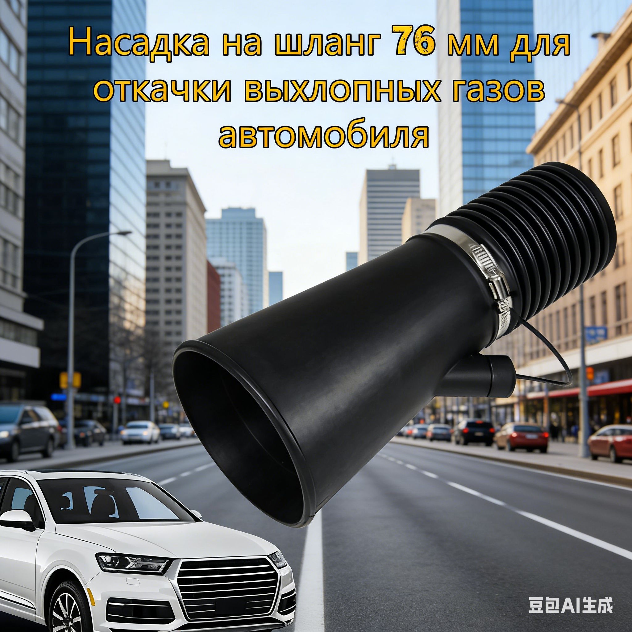 Насадка для для шланга 76мм для вытяжки выхлопных газов