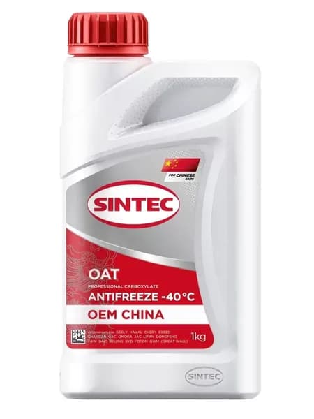 Антифриз красный Sintec OEM China OAT,1кг