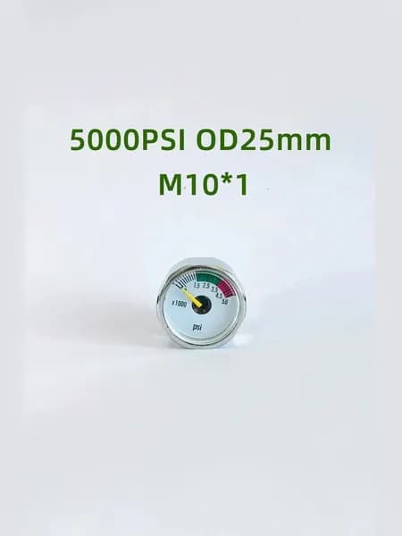 Манометр 5000PSI, D25, M10*1, Леший 2, для винтовки, для баллона, PCP PAINTBALL