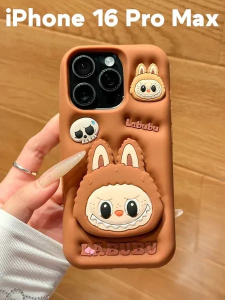 Чехол на iPhone 16 Pro Max с принтом Лабубу