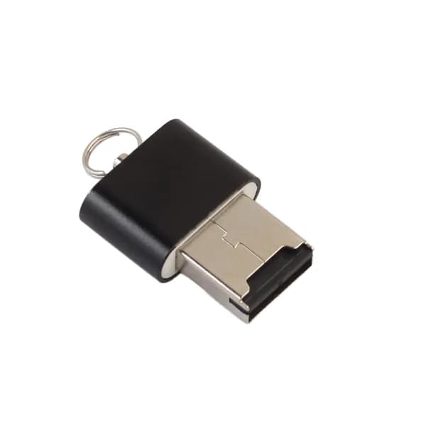 Мини-ридер карт памяти MicroSD в алюминиевом корпусе чёрного цвета
