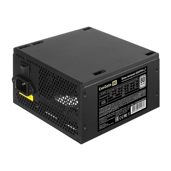 Блок питания Exegate 650PPH-LT-OEM черный, 650 Вт, ATX 12V v2.4, 80 PLUS, 120 мм