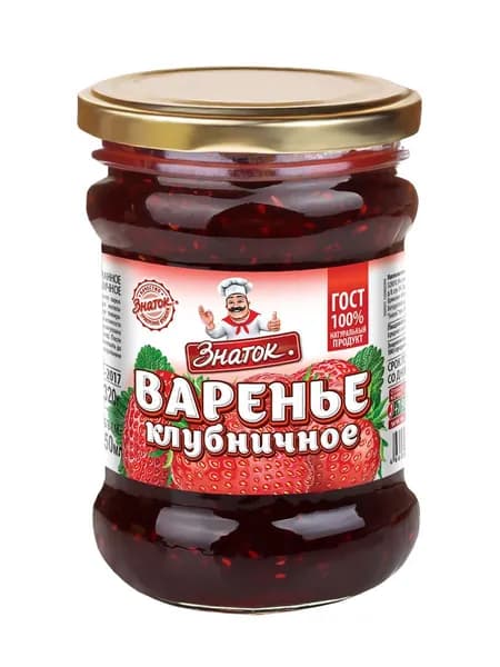 Варенье Знаток Клубничное, 320 г