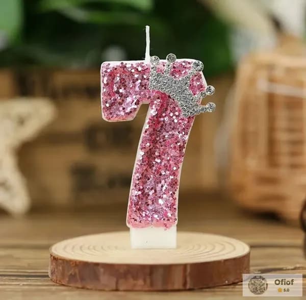 Свечи для торта цифра 7, 7 см, 1 шт