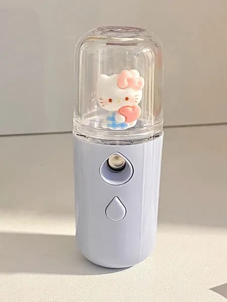 Увлажнитель воздуха Мини косметический наноспрей с фигуркой Hello Kitty, аккумулятор 300 мАч, голубой