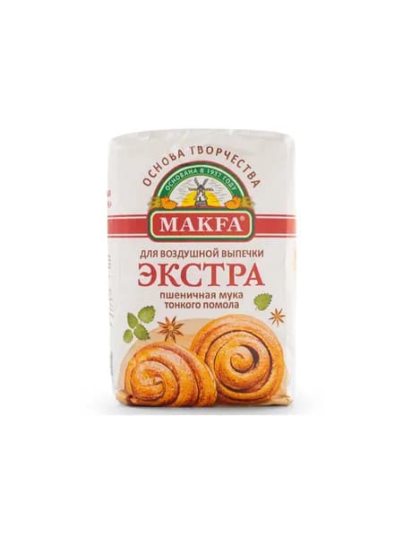 Мука пшеничная для выпечки Экстра Макфа, 2 кг, Россия