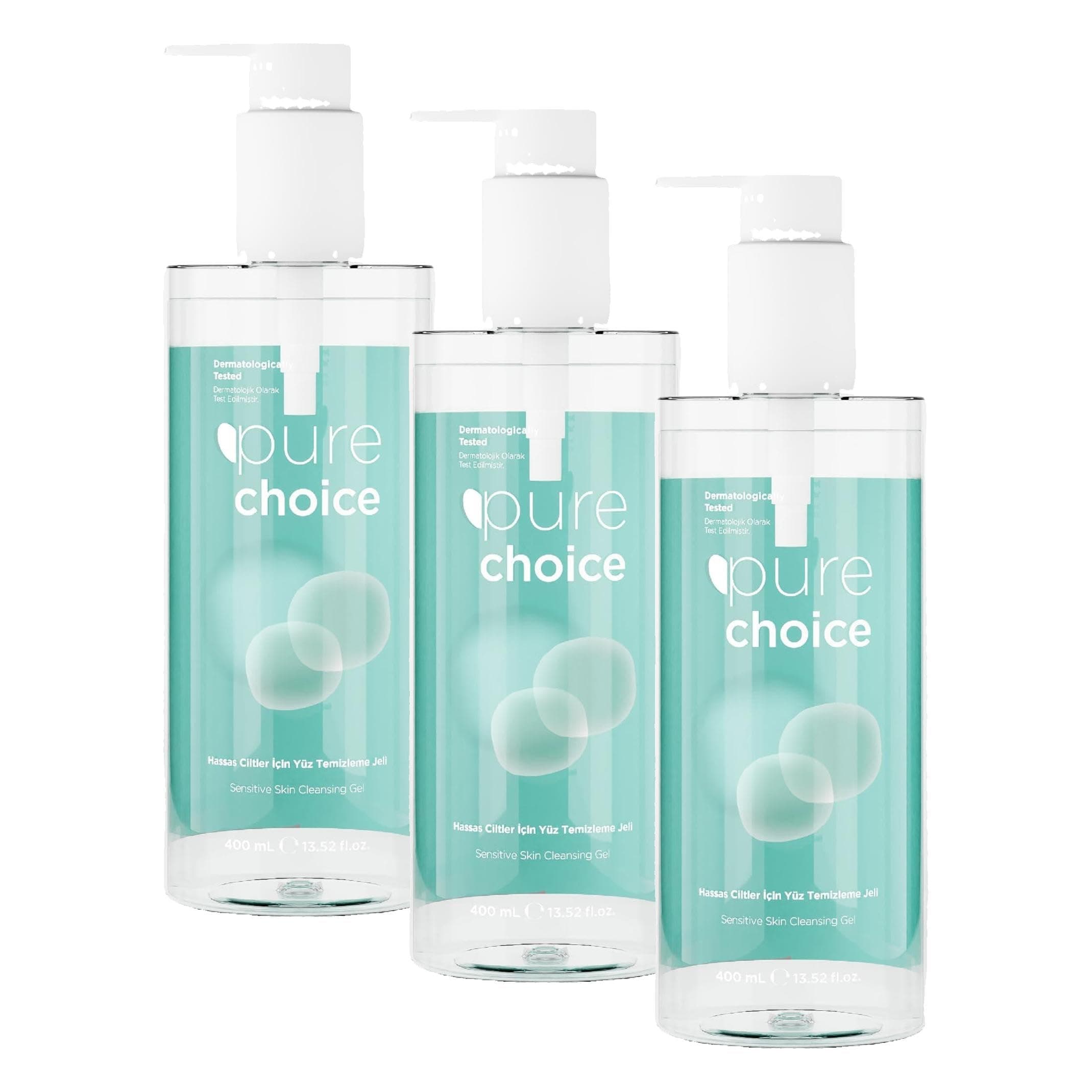 Очищающий гель для лица Pure Choice для чувствительной кожи 400 миллилитров (3 шт. в упаковке)