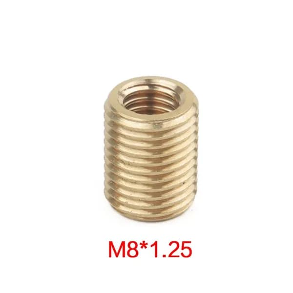 3 шт. адаптеры-втулки для ручки КПП, M10x1.25 / M10x1.5 / M8x1.25, алюминиевый сплав, золотистый цвет