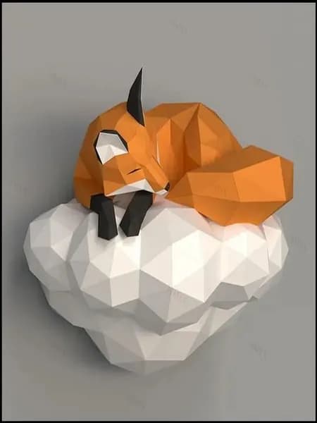 Конструктор бумажный, 3D набор для творчества, моделирования полигональной фигуры из картона, развивающий, подарочный / инструменты для сборки в комплекте