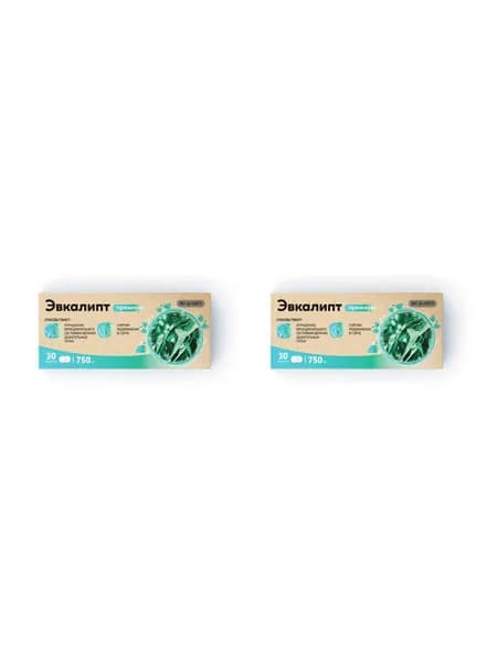 Эвкалипт таблетки от боли в горле 750 мг 30 шт BioForte 2 уп