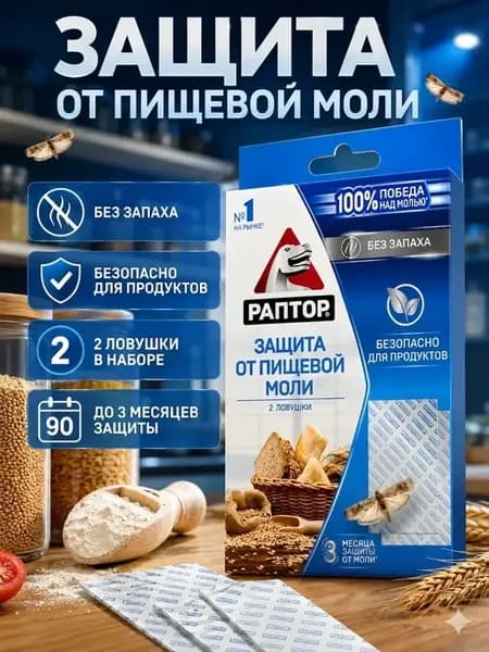 Ловушка от пищевой моли клеевая без запаха, 2 шт