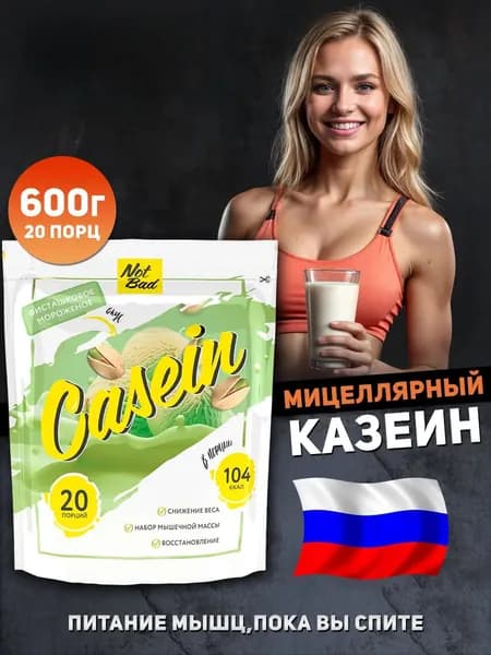 Казеиновый протеин без сахара Casein Protein 600 г фисташка