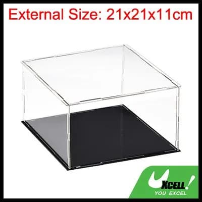 UXcell Акриловый прозрачный витринный ящик, пылезащитная защита, 20x20x10 см