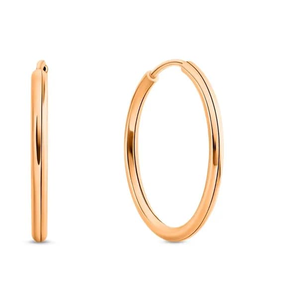 Серьги конго женские из красного золота 585 пробы 585GOLD