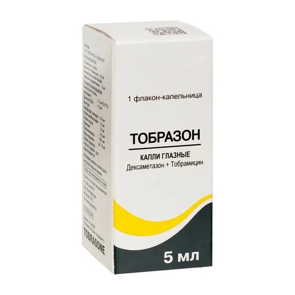Тобразон капли глазные 0,1%+0,3% 5мл