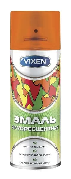 Эмаль ASTROHIM VIXEN VX54003 флуоресцентная, оранжевая, аэрозоль 520 мл.