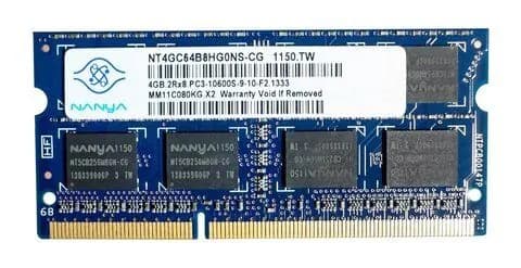 Nanya Оперативная память DDR3 4Gb 1333 Mhz So-Dimm PC3-10600 для ноутбука DDR3, 1333 МГц, 1 x 4 ГБ (NT4GC64B8HG0NS-CG)