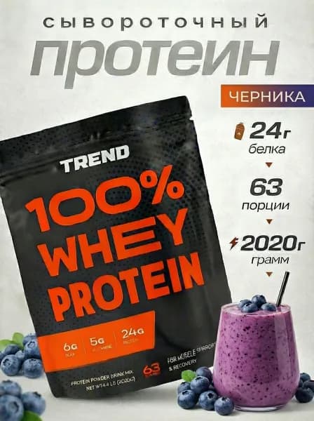 Сывороточный протеин Top Whey 2020 г TREND ЧЕРНИКА