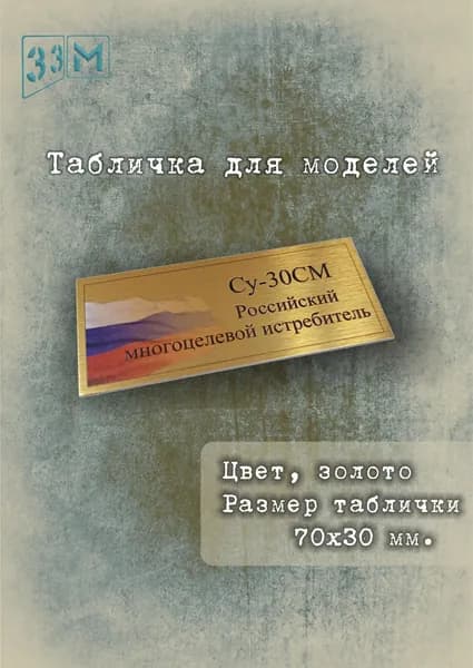 Табличка Российский многоцелевой истребитель Су-30СМ